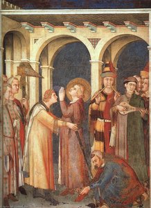 St. Martin Is Knighted, Approx. 1321, Fresco, Lower — Simone Martini, International Gothic