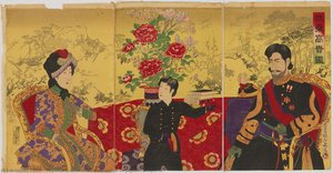 Nobles In Japan: Emperor — Toyohara Chikanobu, Ukiyo-e
