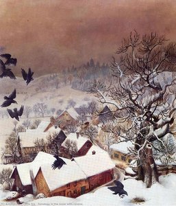 Randegg In The Snow With Ravens — オットー・ディックス