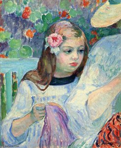 The Sewing Lesson (detail) - — Henri Lebasque