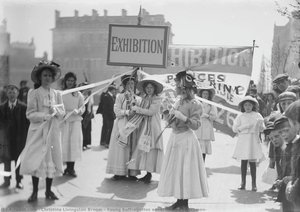 Young Suffragettes Advertising The Women — Christina Livingston Broom