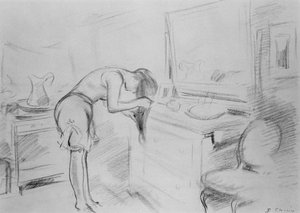 Woman Combing Her Hair — Everett Shinn