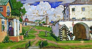Entrance To A Town — Boris Mikhailovich Kustodiev