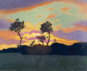 Landscape At Sunset — Félix Vallotton
