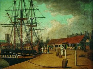 Westerdale's Yard And The 'wellington' From The New Dock, Hull — Robert Willoughby