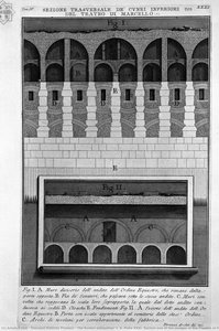 The Roman Antiquities, T. 4, Plate Xxxi. Section One Of The Wedges Of The Theatre Of Marcellus. — Giovanni Battista Piranesi, Neo Classicism