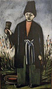 Karachoheli With A Horn Of Wine — Niko Pirosmani