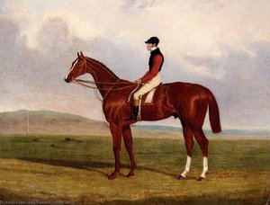 Flexible Elis A Chestnut Racehorse With John Day Up — John Frederick Herring Junior