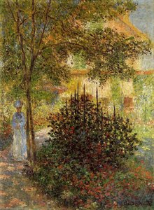 Camille Monet Im Garten Am Haus In Argenteuil — Claude Monet, Impressionismus