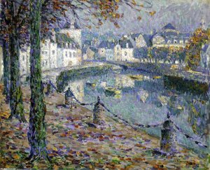 La Petite Ville Au Matin, Quiperlé — Henri Le Sidaner