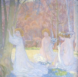Figures In A Spring Landscape — Denis Maurice