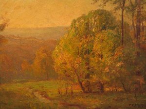 Wooded Hills In The Spring — Theodore Clement Steele