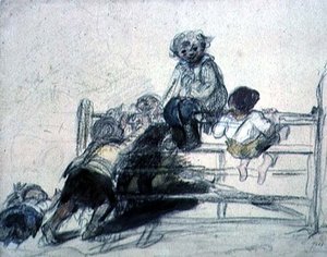Sketch For 'happy As A King', 19th Century — William Collins