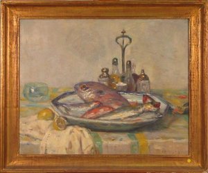 Nature Morte Aux Poissons — Maurice Bompard