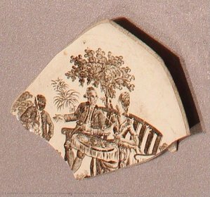 Ceramic Fragment — Worcester Porcelain Company, Robert Hancock