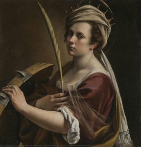 Self Portrait As Saint Catherine Of Alexandria — Artemisia Gentileschi, Baroque Painting