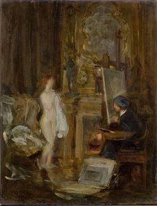 The Artist And The Model — Muzej Grada Beograda, Impressionism