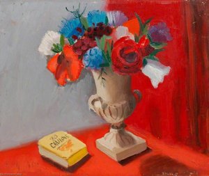 Still Life Anemones And Gauloise Cigarettes — Edward Mcknight Kauffer