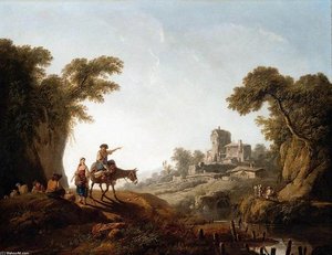 River Landscape — Jean-baptiste Pillement