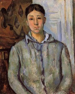 Madame Cézanne En Bleu — Paul Cézanne, Post-impressionism
