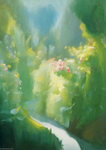 Flowering Shrubs And Stream — Edgar Herbert Thomas
