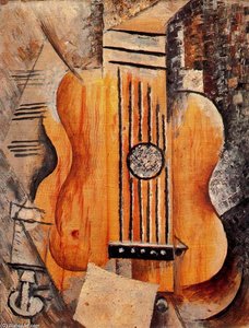 Guitarra ''j'aime Eva'' — Pablo Picasso, Cubism