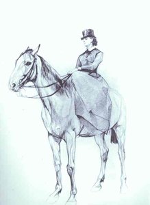 Maria Mamontova Riding A Horse — Valentín Aleksándrovich Sérov