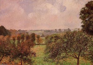 Después De La Lluvia, Otoño, Eragny — Camille Pissarro, Impressionist Landscape
