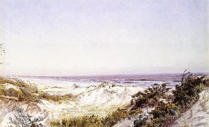 Atlantic City - Beach Dunes And Grass — William Trost Richards