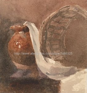 Still Life With Earthenware Jug And Broken Basket — Peter De Wint