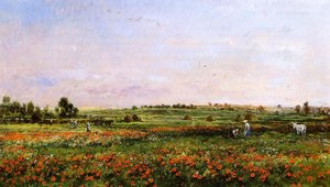 Fields In The Month Of June — Charles-françois Daubigny, Barbizon School