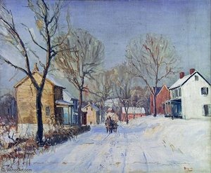 Carversville In Winter — Walter Emerson Baum