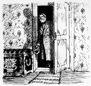 Zinoby Borisysh Entered The Room Looking Around — Boris Mikhailovich Kustodiev