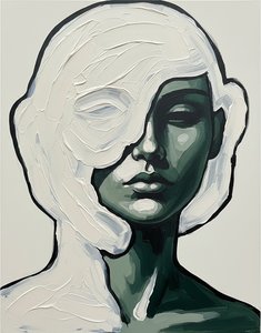 Fragmented Soul In Monochromatic Relief: A Singular Study Of Shadow And Impasto — Laurent Fabre