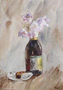 Sweet Pad In A Bottle, A Pipe Resting Beside — Marcel Dyf