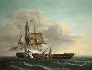 Engagement Between The Constitution ^ The Guerriere — Thomas Birch