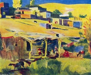 Settlement — Martiros Sarian, Naive Art / Primitivism