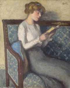 Reading On A Sofa — Georges D'espagnat