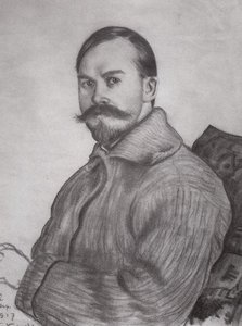Self Portrait (11) — Boris Mikhailovich Kustodiev
