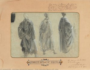 Three Masculine Figures With Robes — Domingos António De Sequeira, Neoclassicism