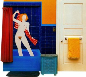 Collage with bather