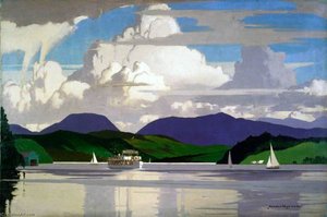 Mv 'swan' On Lake Windermere (london, Midland And Scottish Railway Poster Artwork) — Norman Wilkinson
