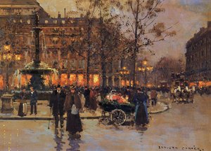 Place Du Theatre De La Comedie Francaise — Edouard Cortès, Post-impressionism