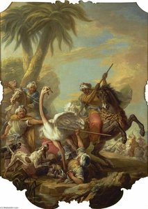 Foreign Hunts The Ostrich Hunt — Charles-andré Van Loo