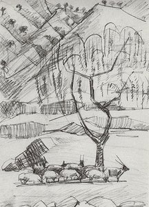Willow Tree And Herd — Martiros Sarian
