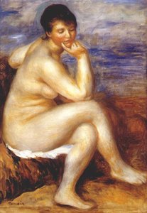 Bather With A Rock — Pierre-auguste Renoir