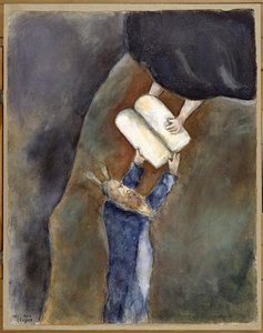Moses Erhält Die Tafeln Des Gesetzes — Marc Chagall