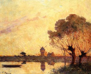 Sunset Over La Briere — Фердинанд Ди Пуигадо, Impressionism