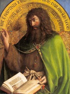 The Ghent Altarpiece: St John The Baptist (detail) — Jan Van Eyck