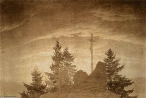 Cross In The Mountains — Caspar David Friedrich, Romantic Landscape Painting
